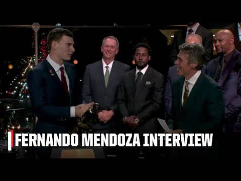 Fernando Mendoza reacts to winning Heisman Trophy | ESPN College Football