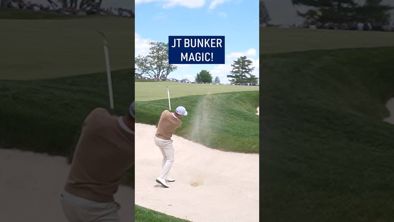Justin Thomas MAGIC from the bunker! 😱