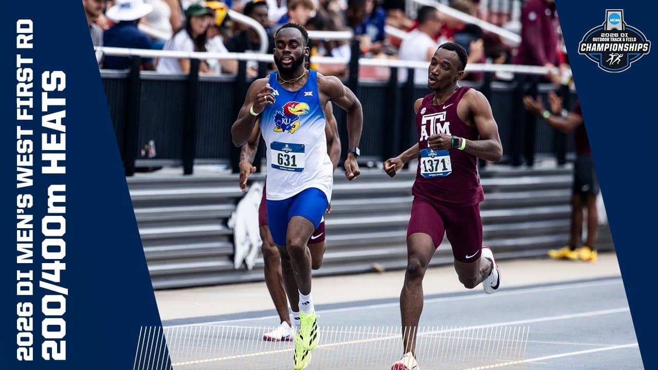 Every men's 200 and 400m heat from the 2026 NCAA Division I West First Round track and field meet