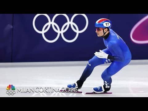 Pietro Sighel, William Dandjinou slide into 1000m quarterfinals | Winter Olympics 2026 | NBC Sports
