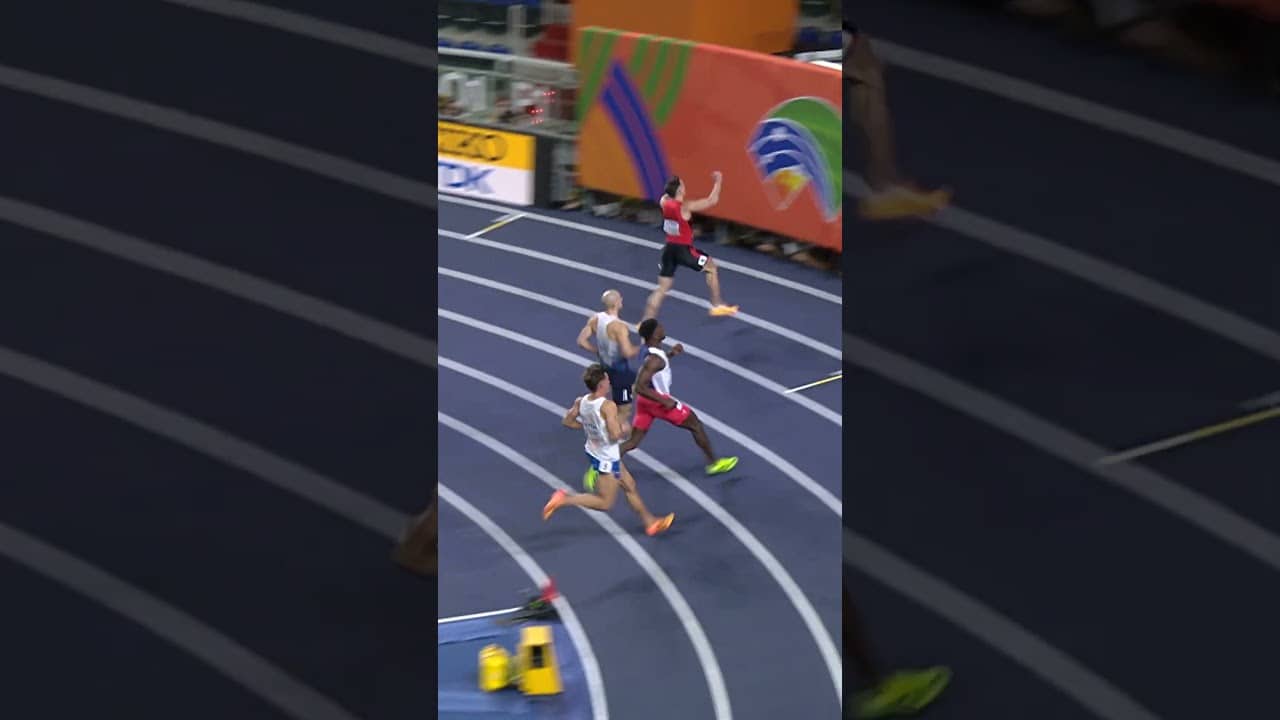 POV: The finish line hits back 🥊 #WorldIndoorChamps