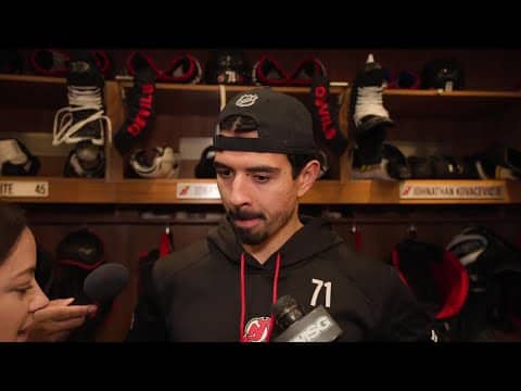 Hischier, Siegenthaler and Keefe on the Palat trade and loss to Jets