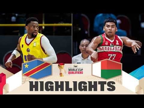 Congo DR 🇦🇴 v Madagascar 🇺🇬 | Highlights | FIBA Basketball World Cup 2027 African Qualifiers