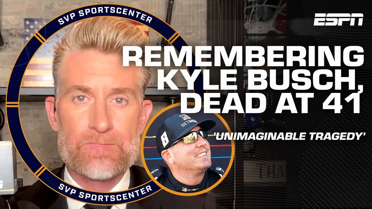 Marty Smith delivers emotional tribute for Kyle Busch after NASCAR legend dies at 41 | SC with SVP