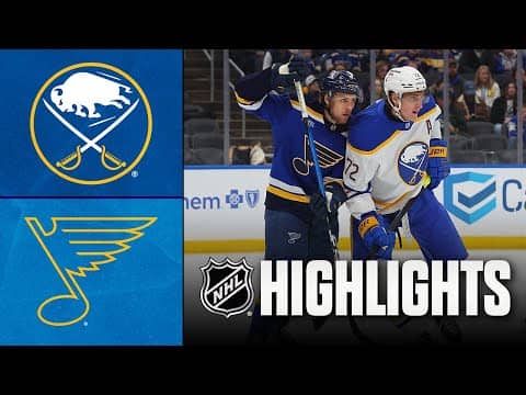 Sabres vs. Blues | NHL Highlights | December 29, 2025