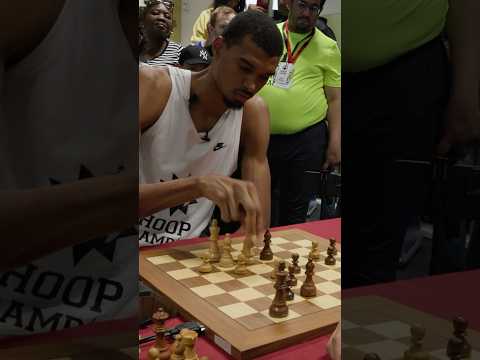 Wemby took on Julien Song over the board at the first-ever Hoop Gambit in his hometown of Le Chesnay