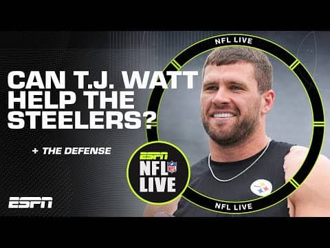 Is the Pittsburgh Steelers' defense IN TROUBLE even with T.J. Watt? 😬 I NFL Live