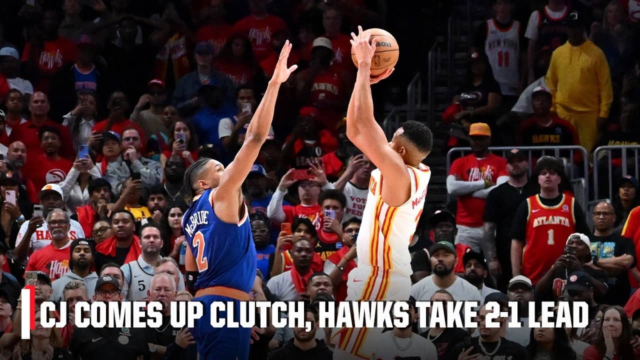 CJ MCCOLLUM & HAWKS SEAL THE DEAL WITH 12.6 SECONDS LEFT VS. KNICKS 🤯 | NBA on ESPN