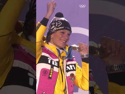Check out the last five golden runs in women's slalom at the #WinterOlympics! 🔥