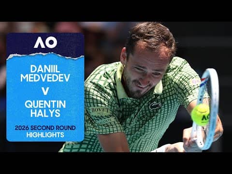 Daniil Medvedev v Quentin Halys Highlights | Australian Open 2026 Second Round