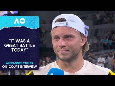 Alexandre Muller On-Court Interview | Australian Open 2026 First Round