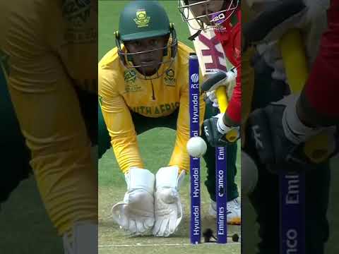 Perfect flight from Nonkululeko Mlaba does the job 👌 #T20WorldCup