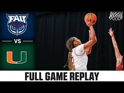 Florida Atlantic vs. Miami Full Game Replay | 2025-26 ACC Women's Basketball
