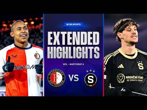 Feyenoord vs. Sparta Praha: Extended Highlights | UCL League Phase MD 6 | CBS Sports Golazo