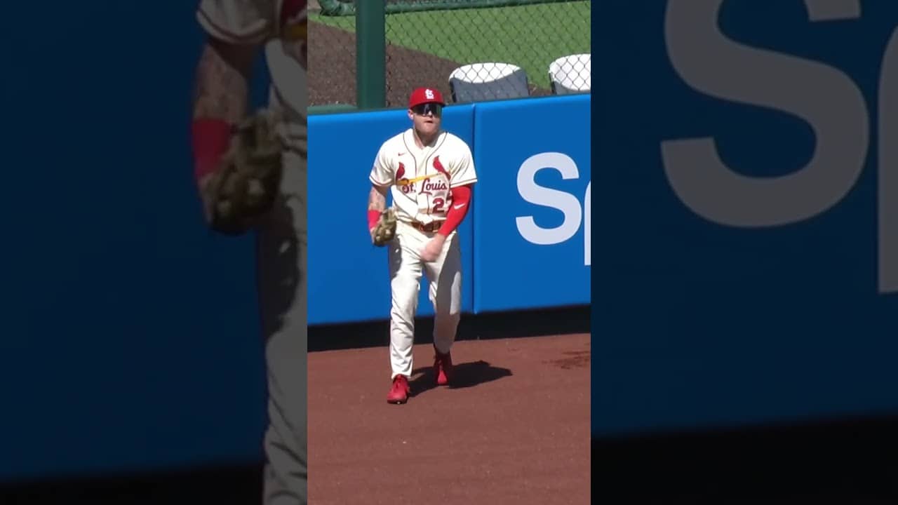 The ball has been flying out at Busch Stadium, but Nathan Church kept this one in the ballpark! 💪