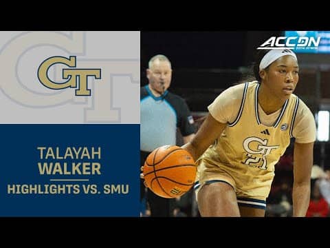 Georgia Tech Guard Talayah Walker Highlights vs. SMU