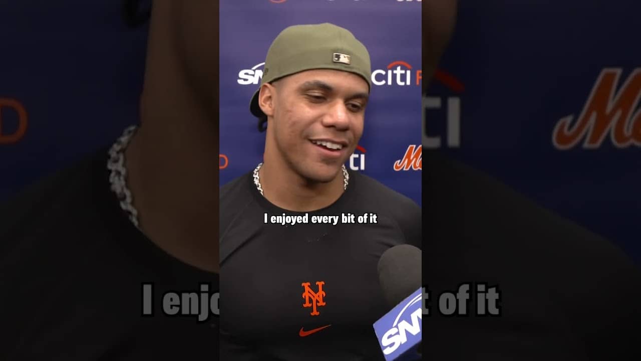 Juan Soto says he enjoys "every bit of" the Subway Series, even the "weird words" from the crowd ๐