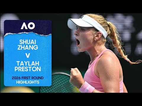 Shuai Zhang v Taylah Preston Highlights | Australian Open 2026 First Round