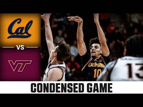 Cal vs. Virginia Tech Condensed Game | 2025-26 ACC Men's Basketball