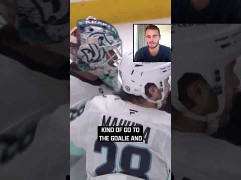 Joey takes a tumble! 🫨🤣 #nhlgoalieweek