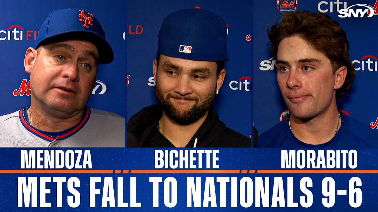 Carlos Mendoza, Bo Bichette and Nick Morabito on Mets 9-6 loss to Nationals