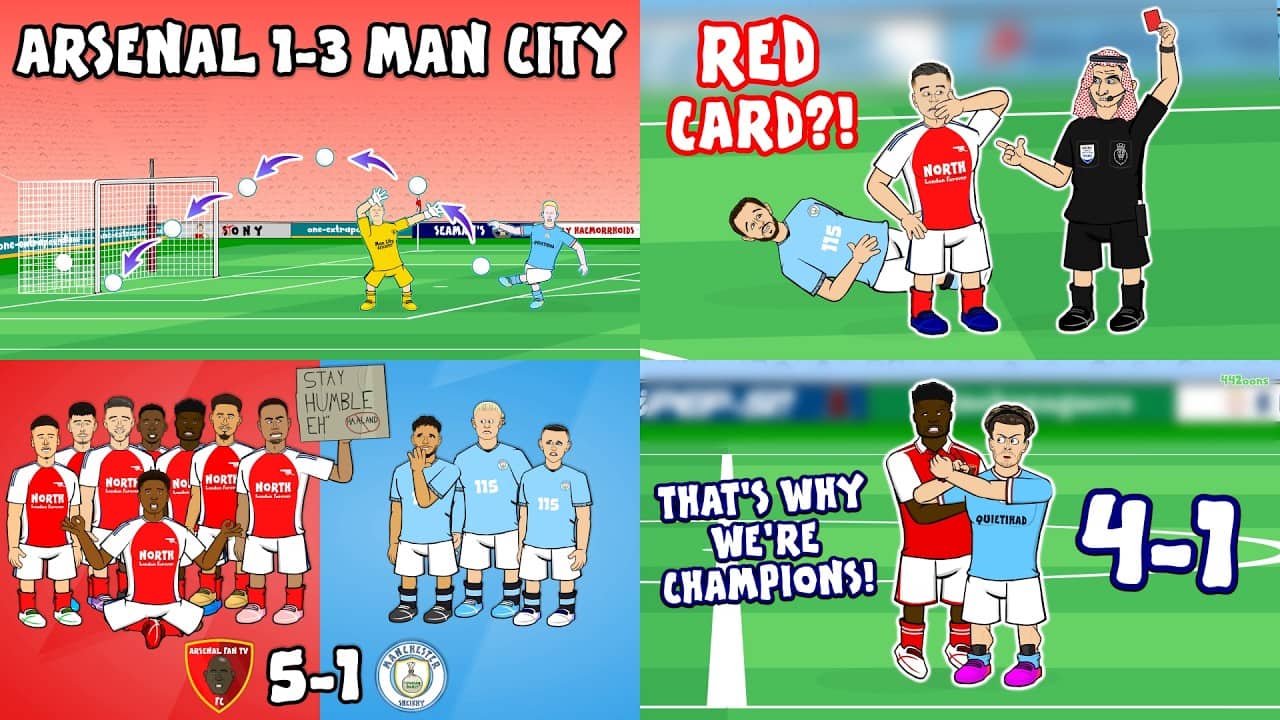 TOP 5 MAN CITY vs ARSENAL CARTOONS😂