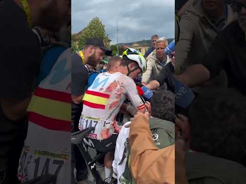 Battered, bruised, but across the line 😳 Ivan Romeo is as tough as they come 💪