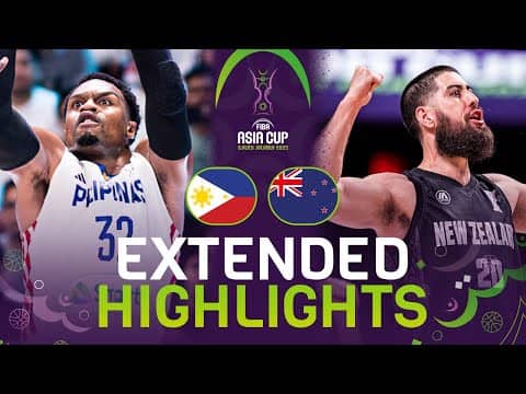 Philippines 🇵🇭 vs New Zealand 🇳🇿 | Extended Highlights | FIBA Asia Cup 2025