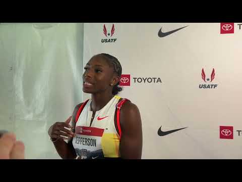 Melissa Jefferson-Wooden Reacts to Running 10.86 100m in USATF Outdoor Championships