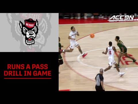 NC State Running Passing Drills During The Game