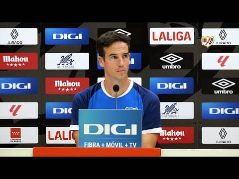 Íñigo Pérez en la previa del Athletic Club -  Rayo Vallecano