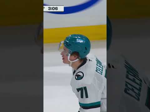 Macklin Celebrini hits 114 points.  #hockey #nhl #sharks