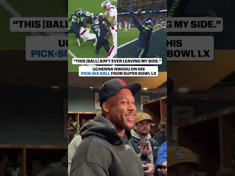 Uchenna Nwosu's never letting his pick-six ball go 😂