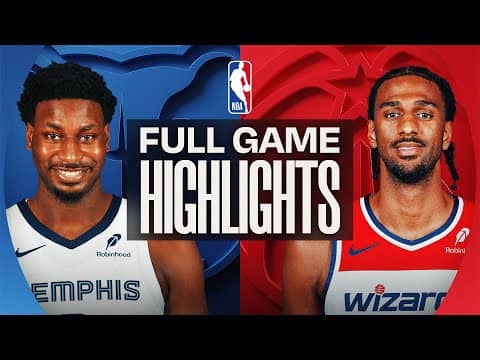 GRIZZLIES at WIZARDS | FULL GAME HIGHLIGHTS | December 28, 2025