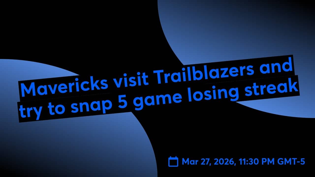 Mavericks visit Trailblazers and try to snap 5 game losing streak