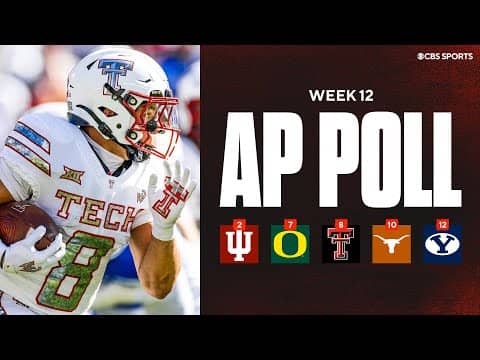 AP Top 25 Poll Released 🚨: Texas Tech RISES, Indiana stays at No. 2, Oregon DROPS despite win
