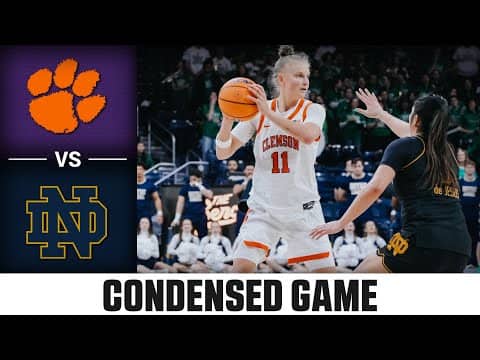 Clemson vs. Notre Dame Condensed Game | 2025-26 ACC Women's Basketball