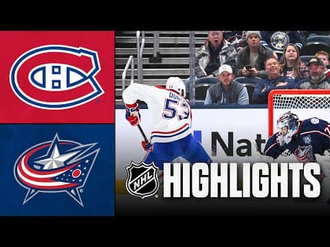 NHL Highlights | Canadiens vs. Blue Jackets | November 17, 2025