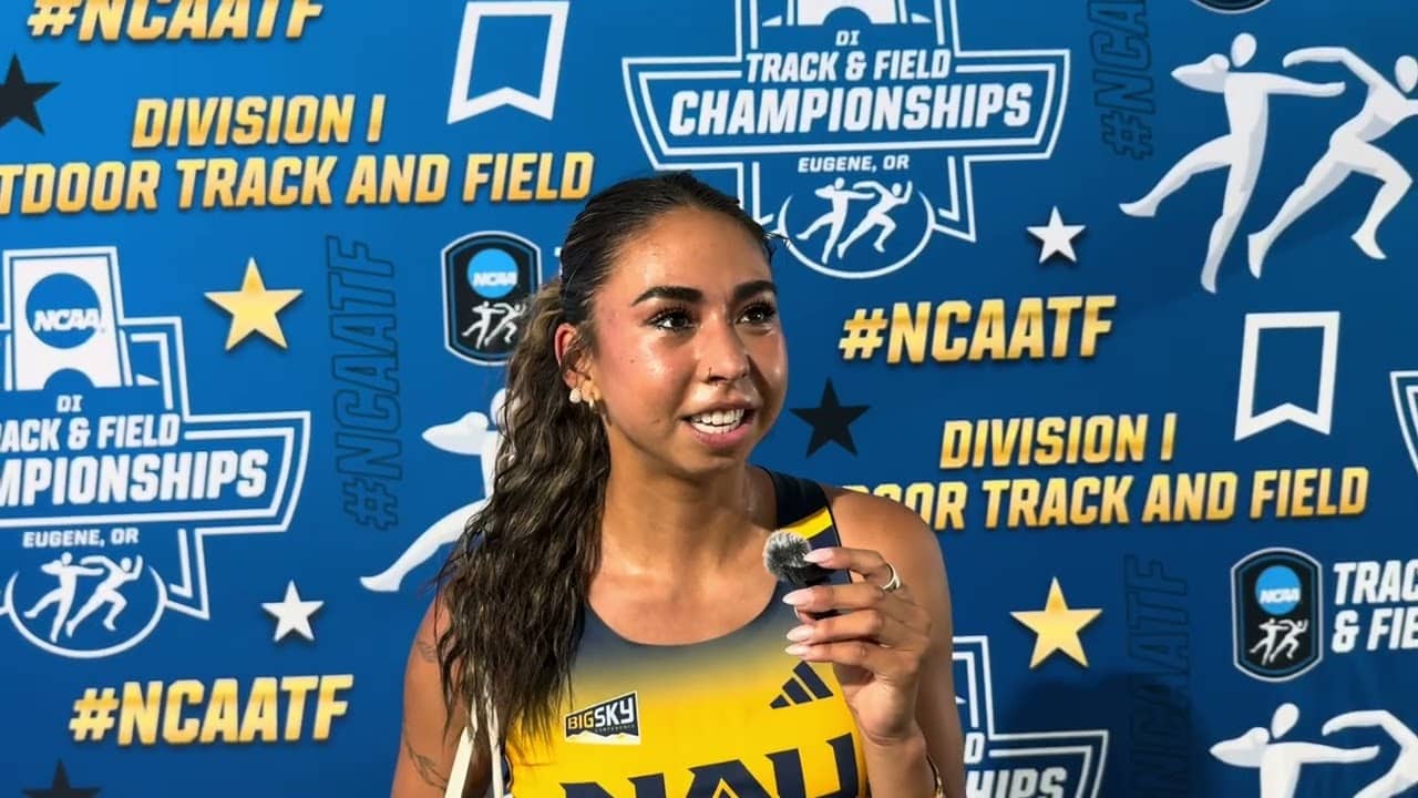 Northern Arizona’s Hayley Burns wins NCAA 1500 semi while sporting handwritten bib