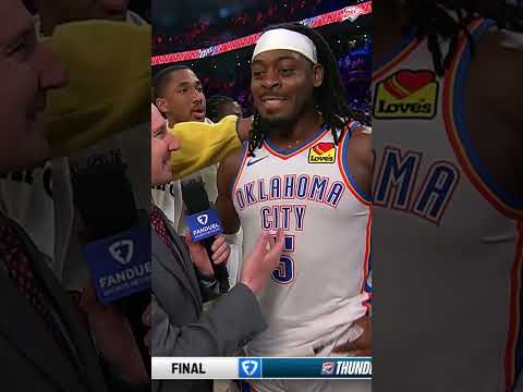 Everyone went all in 🤝 // Lu checks in with Nick Gallo after tonight's win 🎙️