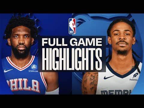 76ERS at GRIZZLIES | FULL GAME HIGHLIGHTS | December 30, 2025