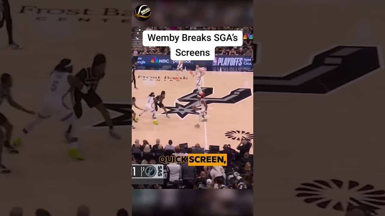 Wemby Is Making SGA's Screen Game Look Impossible | Spurs Defensive Breakdown