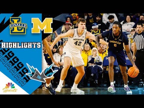 La Salle vs. No. 2 Michigan | COLLEGE BASKETBALL HIGHLIGHTS | 12/21/25 | NBC Sports