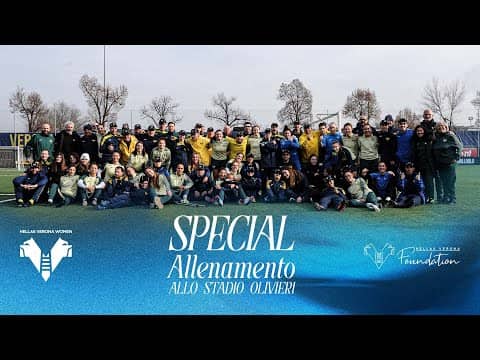 L'Hellas Verona Women e la squadra For Special gialloblù insieme per l'ultimo allenamento dell'anno