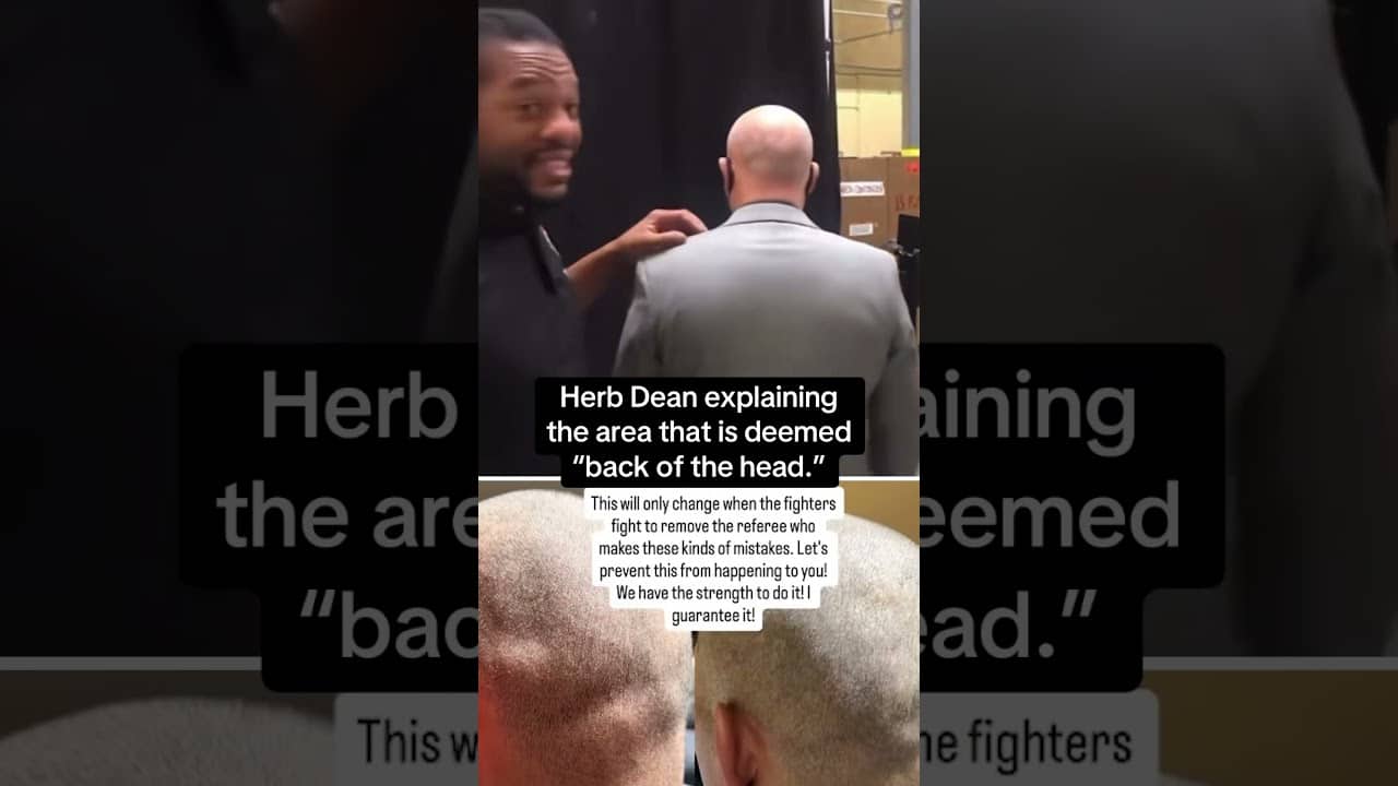 Herb Dean was the ref for Ciryl Gane vs. Alex Pereira at the White House (via herbdeanmma/IG)