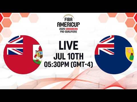 LIVE - Bermuda v Turks and Caicos | FIBA AmeriCup 2029 Caribbean Pre-Qualifiers 2029 | Group Phase