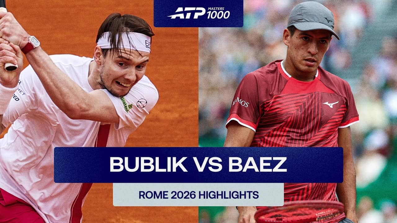 Alexander Bublik vs Sebastian Baez Highlights | Rome 2026 Round 2