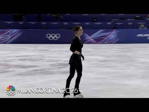 Isabeau Levito practices on-ice before first Olympic free skate | Winter Olympics 2026 | NBC Sports