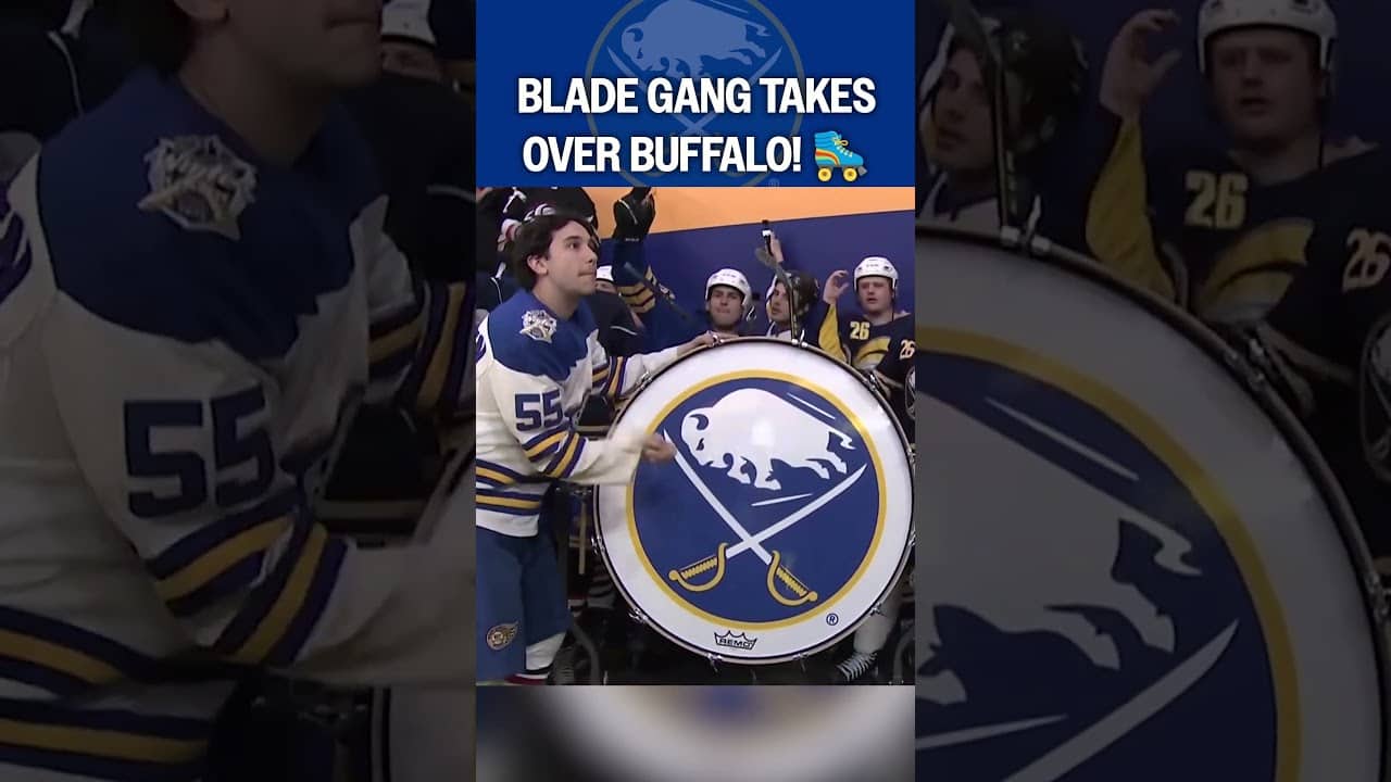 Blade Gang Energy at Sabres Playoff Game 🛼💛💙