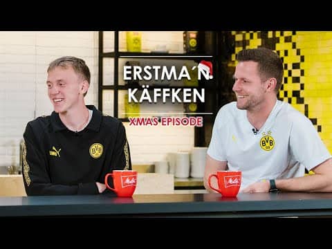 How will the boys be spending the holidays? 🤔🎄❄️But first coffee with Beier, Nmecha, and co.